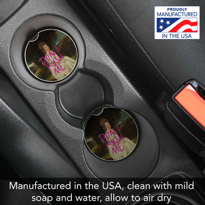 Don't Rush Me 2 Pack Absorbent Stone Car Coasters 2.6" Manufactured in the USA