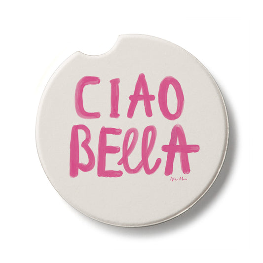 Ciao Bella Single Absorbent Stone Car Coaster 2.6" Manufactured in the USA