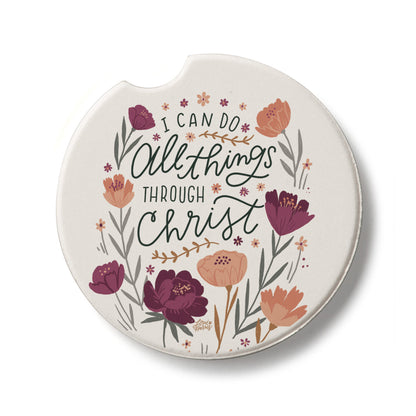 All Things Single Absorbent Stone Car Coaster 2.6" Manufactured in the USA