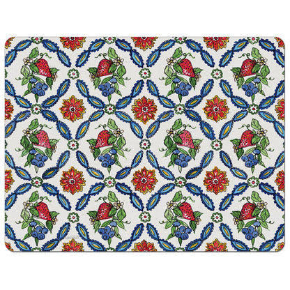 Cut N' Funnel Strawberry Garden Designer Flexible Plastic Cutting Board Mat 15" x 11.5", Made in the USA, Decorative, Flexible, Easy to Clean