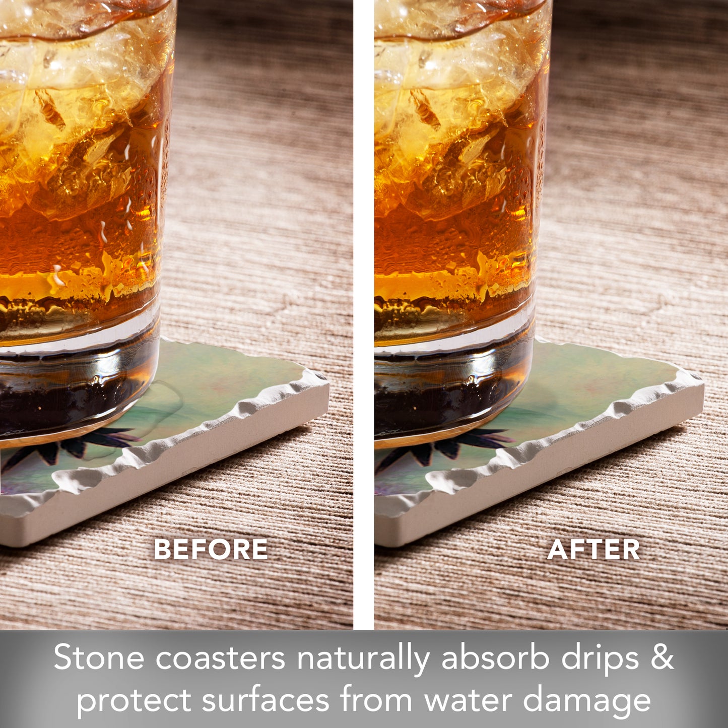 Thirstystone Hummingbirds 4 Pack Tumbled Tile Stone Coasters 4" Square