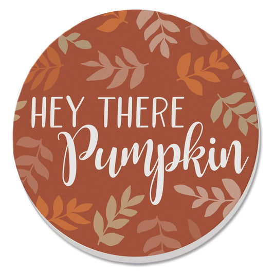 Thirstystone Hey There Pumpkin Round Absorbent Stone Coaster with Protective Cork Backing Manufactured in The USA 4" Diameter