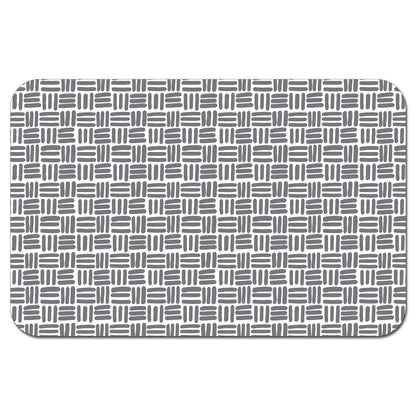 CounterArt Faux Basket Weave Easy Care Waterproof Pet Feeding Mat 17.13” x 11.25” Made in The USA of BPA Free Plastic, Safe for Pets, Protects Floors from Scratches Stains & Spills