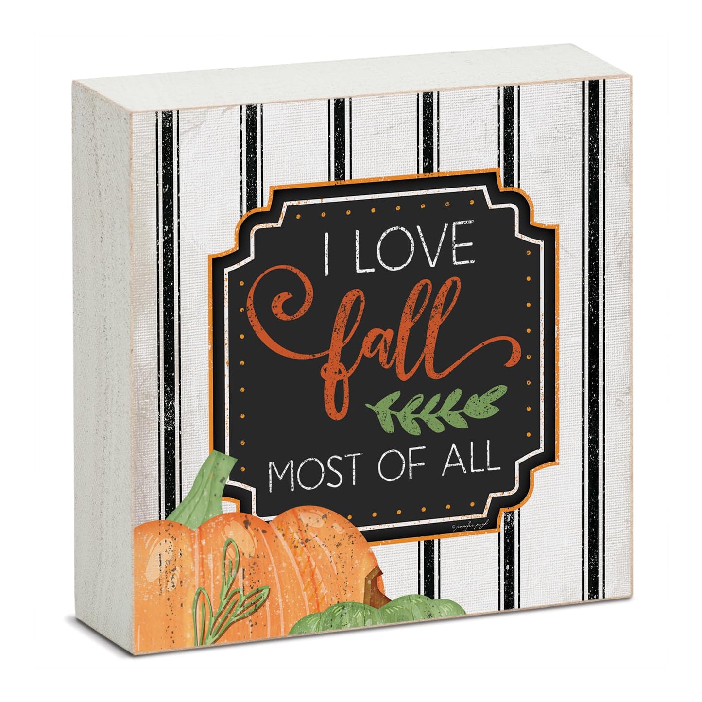 Highland Home Love Fall Decorative Wooden Home Accent Sign for Desk Mantle or Shelf Made in the USA (Love Fall)