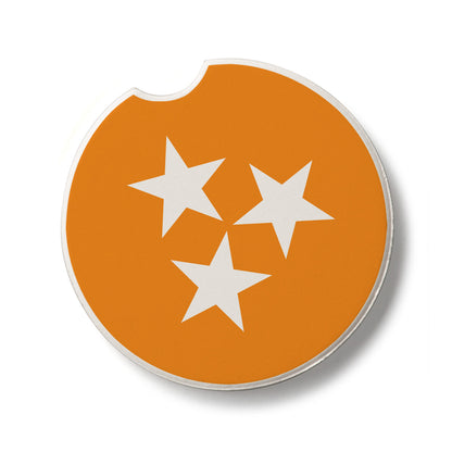 Tennessee Tri-Star Single Stone Coaster Car Coaster 2.6” Diameter Manufactured in The USA