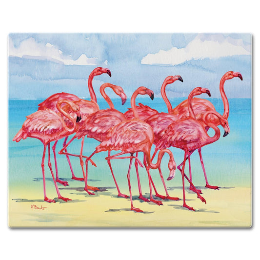 CounterArt Flamingo Horizon 3mm Tempered Glass Cutting Board 15" x 12"