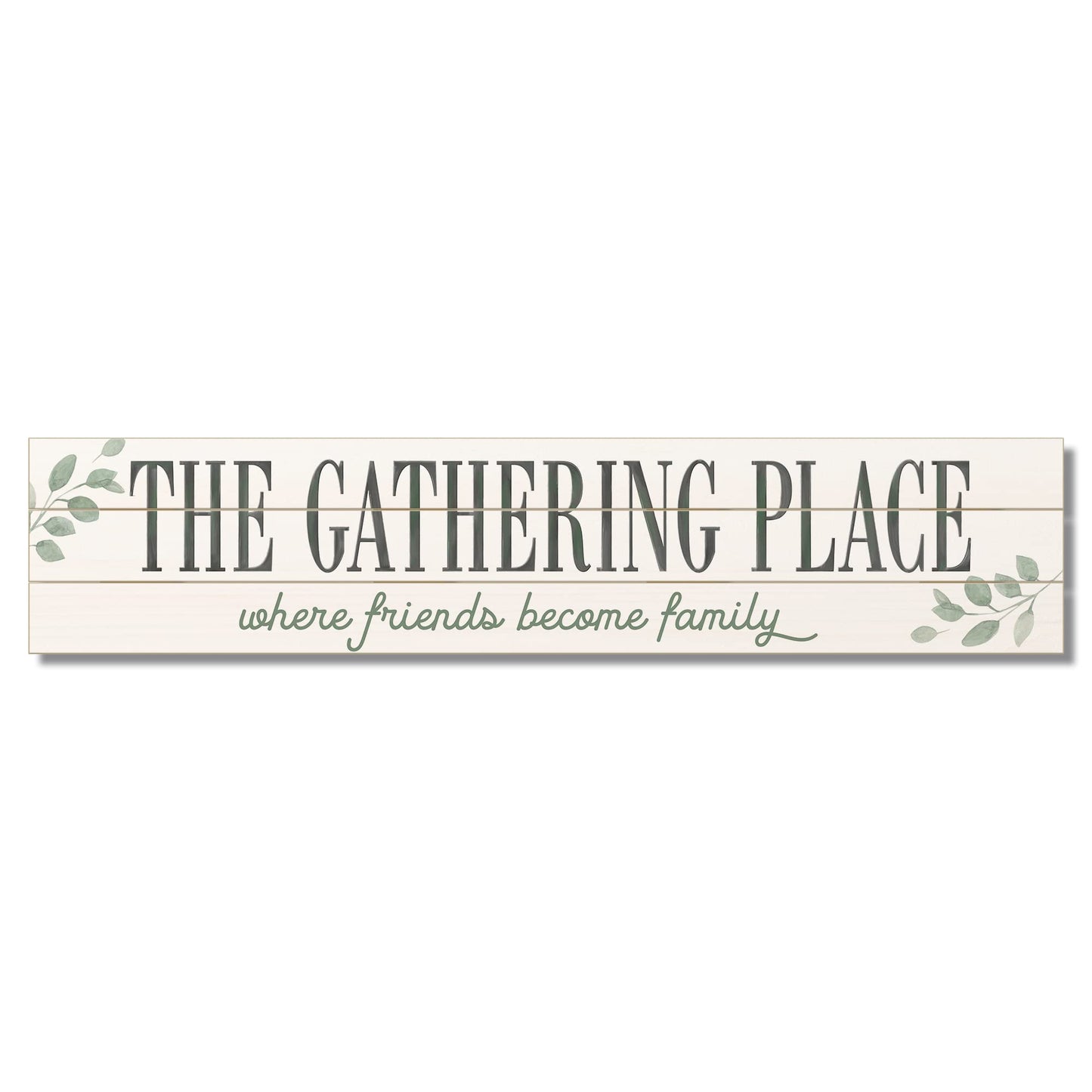 CounterArt The Gathering Place Horizontal Decorative Indoor/Outdoor Pallet Wood Sign 36" by 7.5" Made in the USA
