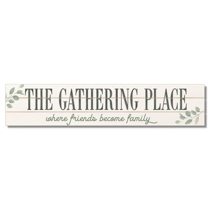 CounterArt The Gathering Place Horizontal Decorative Indoor/Outdoor Pallet Wood Sign 36" by 7.5" Made in the USA