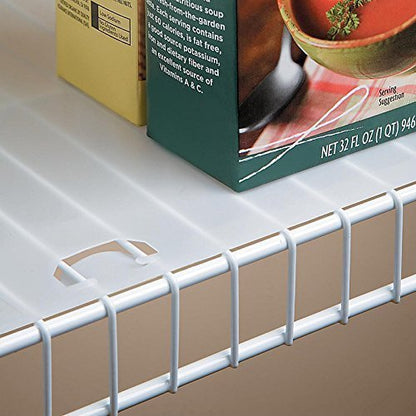 Shelf It 16" Heavy Duty Metal Shelf Liners 10 Foot Roll Made in The USA Pre-Cut Corners for Easy Installation, Protects Surfaces from Spills & Stains