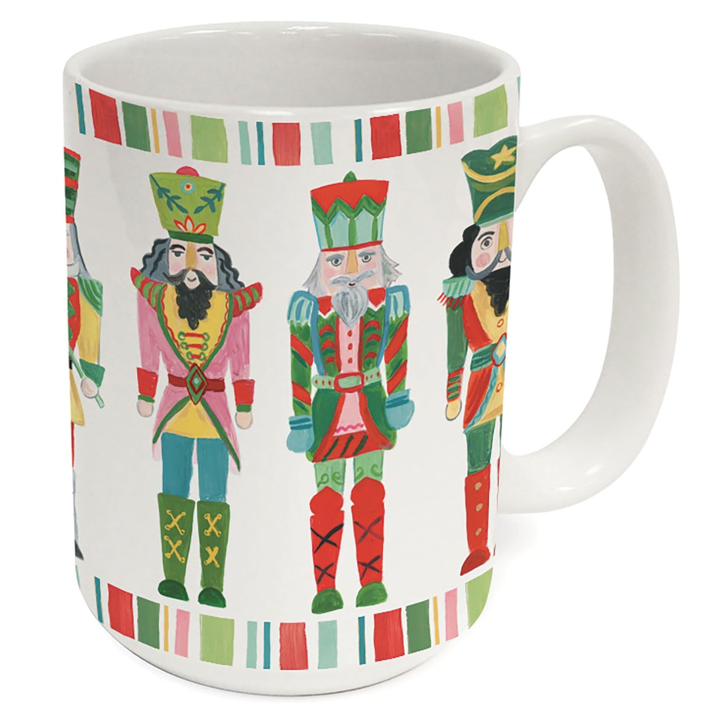 Highland Home Holiday Nutcracker Large Decorative Ceramic Mug 15 oz. Manufactured in the USA