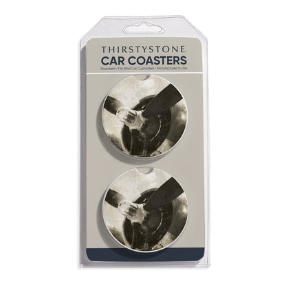 Propeller 2 Pack Absorbent Stone Car Coasters 2.6" Manufactured in the USA