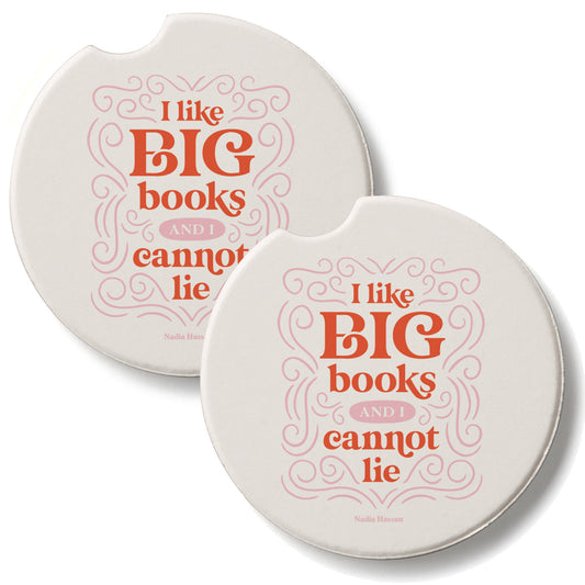 Big Books 2 Pack Absorbent Stone Car Coasters 2.6" Manufactured in the USA