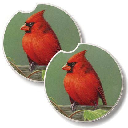 Railbirds 2 Pack Absorbent Stone Car Coasters 2.6" Manufactured in the USA