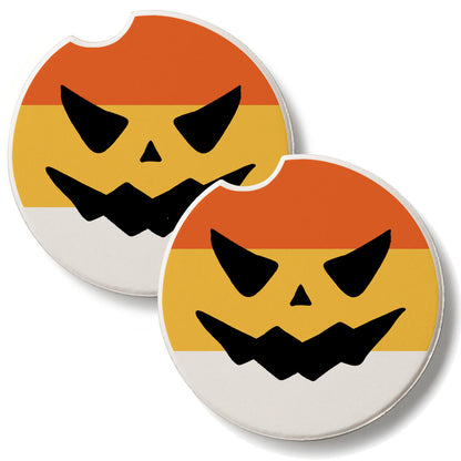 Spooky Candy 2 Pack Absorbent Stone Car Coasters 2.6" Manufactured in the USA