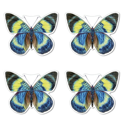 CounterArt 4 Pack Butterfly Shaped Reversible Easy Care Placemats Made in the USA