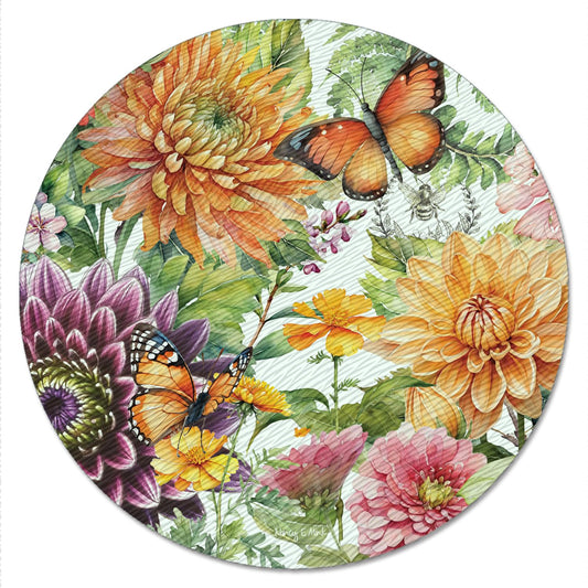 CounterArt Botanica 4mm Tempered Glass Lazy Susan Turntable 13" Diameter