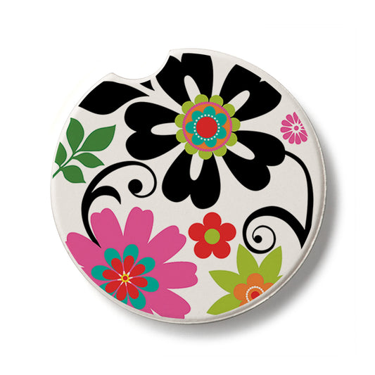 Metro Bold Single Absorbent Stone Car Coaster 2.6” Diameter Manufactured in the USA