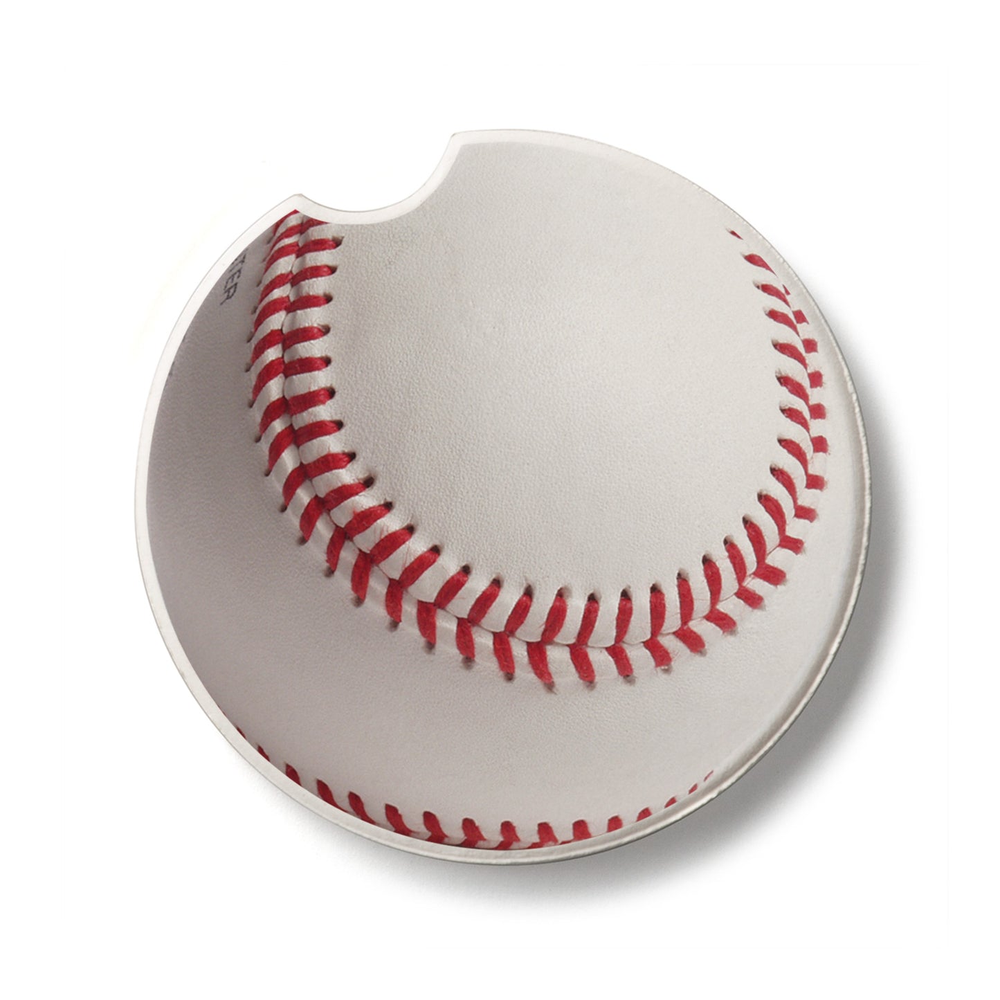 Baseball Single Absorbent Stone Car Coaster 2.6” Diameter Manufactured in the USA