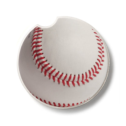 Baseball Single Absorbent Stone Car Coaster 2.6” Diameter Manufactured in the USA