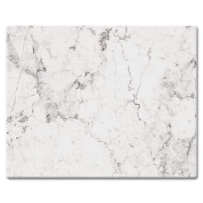 CounterArt White Marble Design 3mm Tempered Glass Cutting Board 15” x 12” Manufactured in the USA