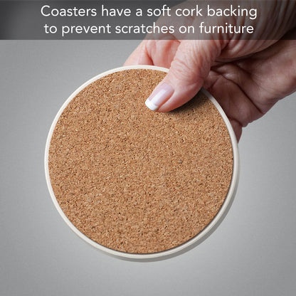 Thirstystone Bunny Garden 4 Pack Round Absorbent Stone Coasters 4" Diameter Manufactured in the USA