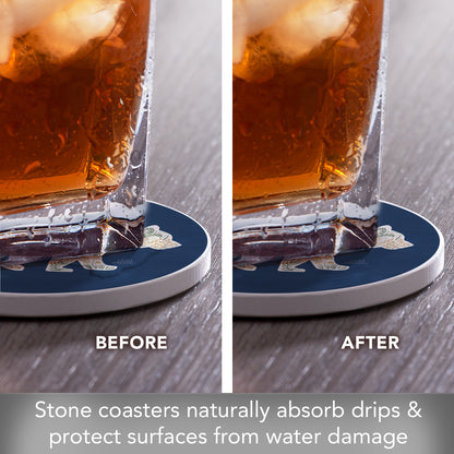 Thirstystone Mama Bear 4 Pack Round Absorbent Stone Coasters 4" Diameter