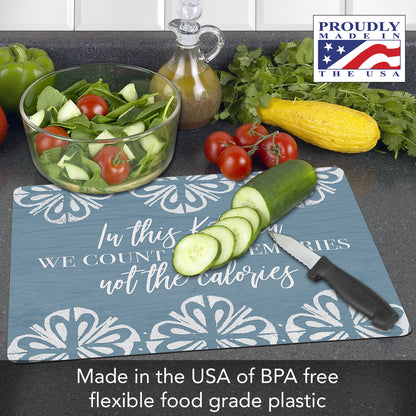 Cut N' Funnel Counting Memories Designer Flexible Plastic Cutting Board Mat 15" x 11.5", Made in the USA, Decorative, Flexible, Easy to Clean