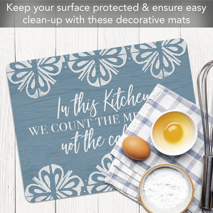 Cut N' Funnel Counting Memories Designer Flexible Plastic Cutting Board Mat 15" x 11.5", Made in the USA, Decorative, Flexible, Easy to Clean