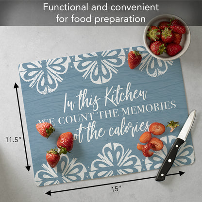 Cut N' Funnel Counting Memories Designer Flexible Plastic Cutting Board Mat 15" x 11.5", Made in the USA, Decorative, Flexible, Easy to Clean