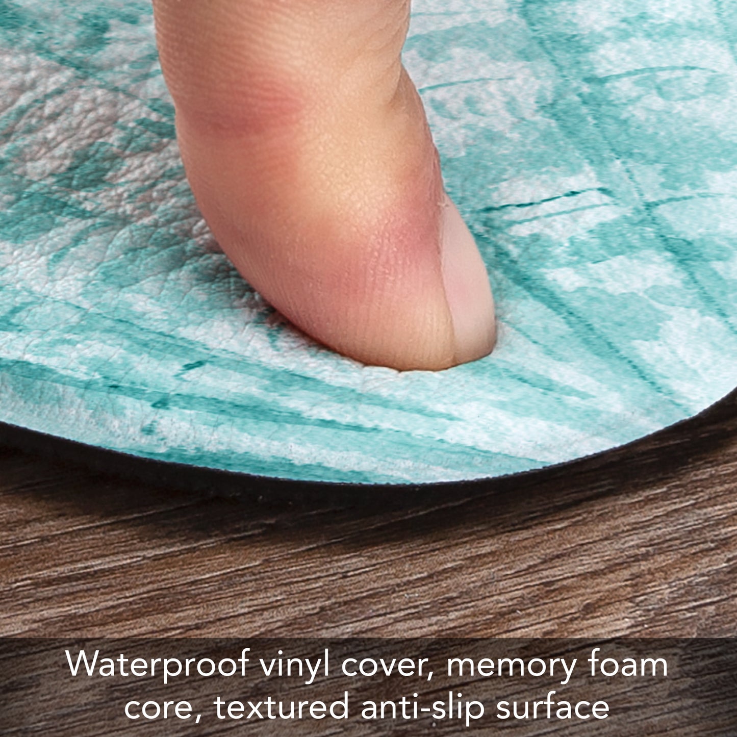 Counterart Coral Life 30” x 20” Decorative Vinyl Comfort Floor Mat, Manufactured in The USA, Waterproof, Reduces Muscle Fatigue, Easily Wipes Clean
