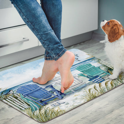 Counterart Adirondack Beach Chairs 30” x 20” Decorative Vinyl Comfort Floor Mat, Manufactured in The USA, Waterproof, Reduces Muscle Fatigue, Easily Wipes Clean