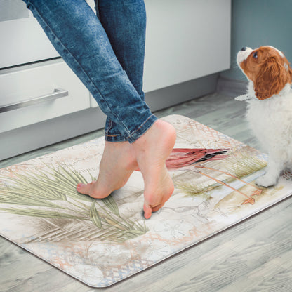 CounterArt Caribbean Seas 30” x 20” Decorative Vinyl Floor Mat Manufactured in The USA Waterproof Easy to Clean Textured Vinyl Backing