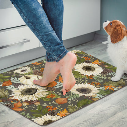CounterArt Farmhouse Fall 30” x 20” Decorative Vinyl Comfort Floor Mat Manufactured in The USA, Waterproof, Reduces Muscle Fatigue, Easy to Clean