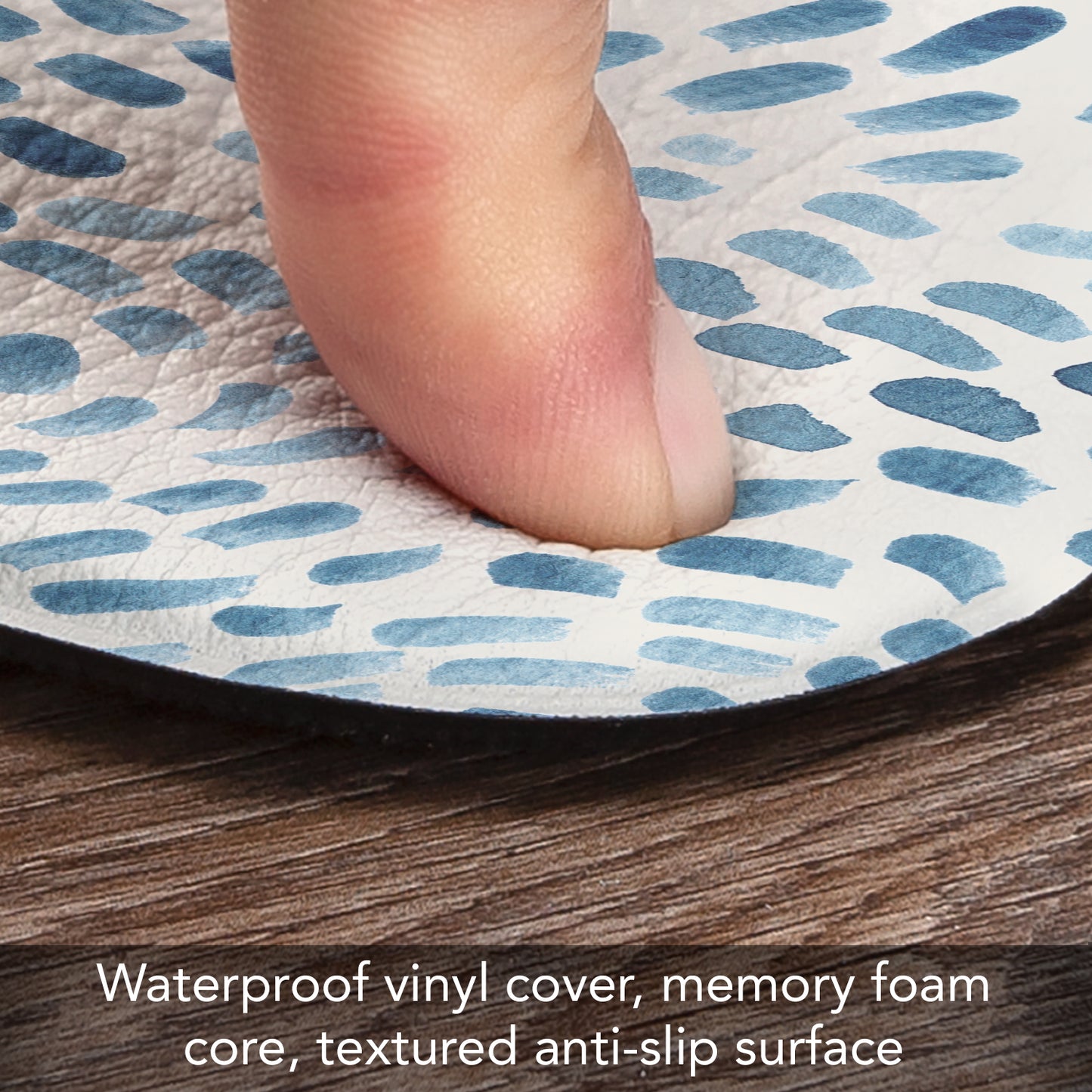 CounterArt Drift Marks 30” x 20” Decorative Vinyl Comfort Floor Mat Manufactured in The USA, Waterproof, Reduces Muscle Fatigue, Easy to Clean