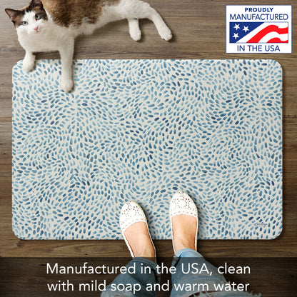 CounterArt Drift Marks 30” x 20” Decorative Vinyl Comfort Floor Mat Manufactured in The USA, Waterproof, Reduces Muscle Fatigue, Easy to Clean