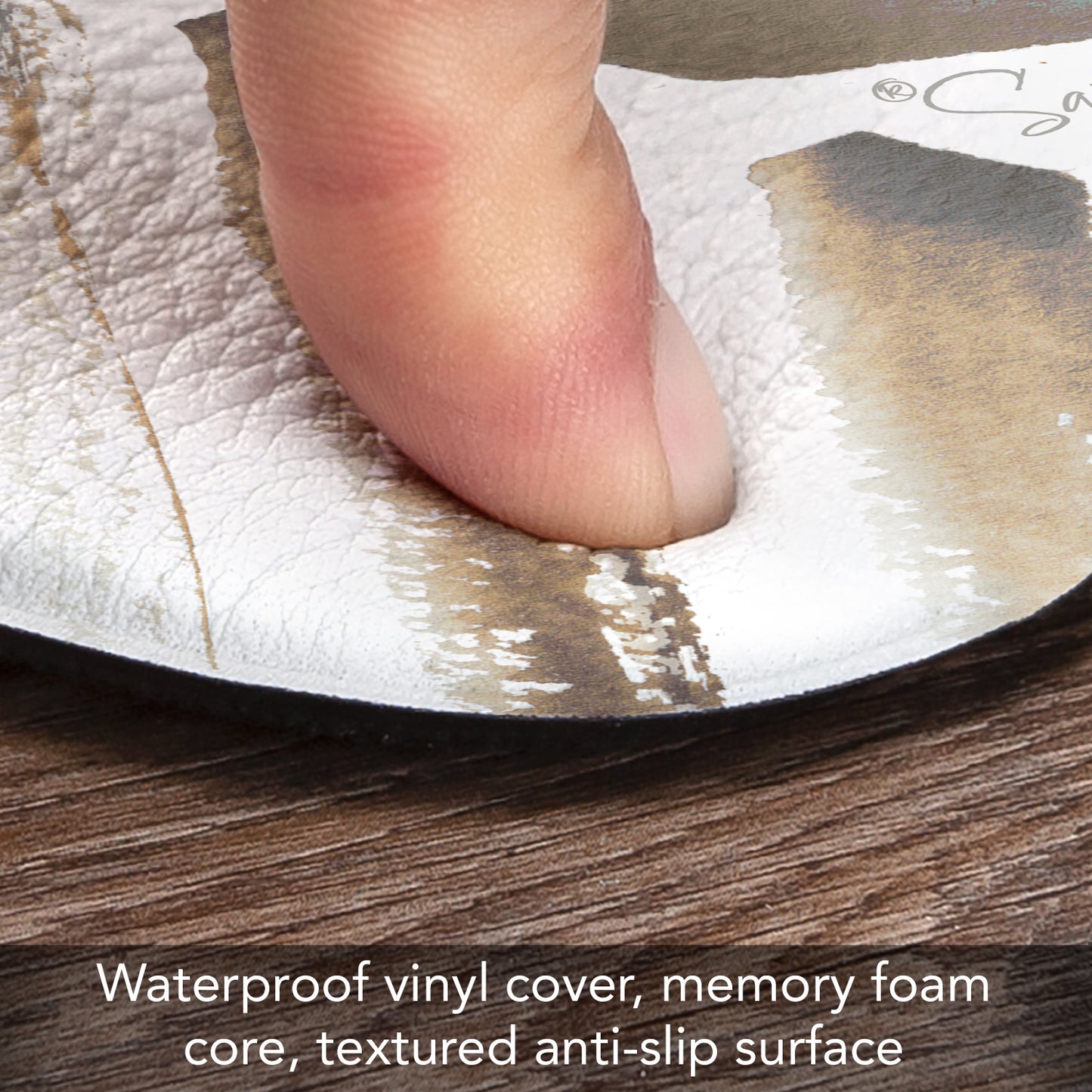 CounterArt Painted Chevron 30” x 20” Decorative Vinyl Comfort Floor Mat Manufactured in The USA, Waterproof, Reduces Muscle Fatigue, Easy to Clean