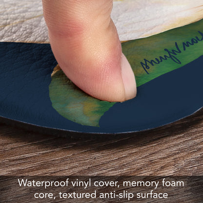 CounterArt Magnolia Motif 30” x 20” Decorative Vinyl Comfort Floor Mat Manufactured in The USA, Waterproof, Reduces Muscle Fatigue, Easy to Clean