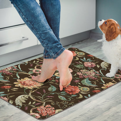 Highland Home Floral Study 30” x 20” Decorative Vinyl Comfort Floor Mat Manufactured in The USA, Waterproof, Reduces Muscle Fatigue, Easy to Clean