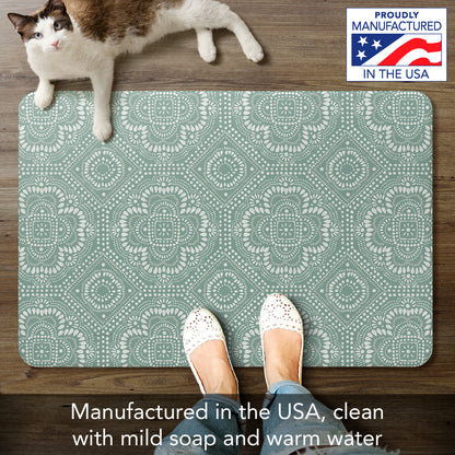 Highland Home Pattern Study 30” x 20” Decorative Vinyl Comfort Floor Mat Manufactured in The USA, Waterproof, Easy to Clean