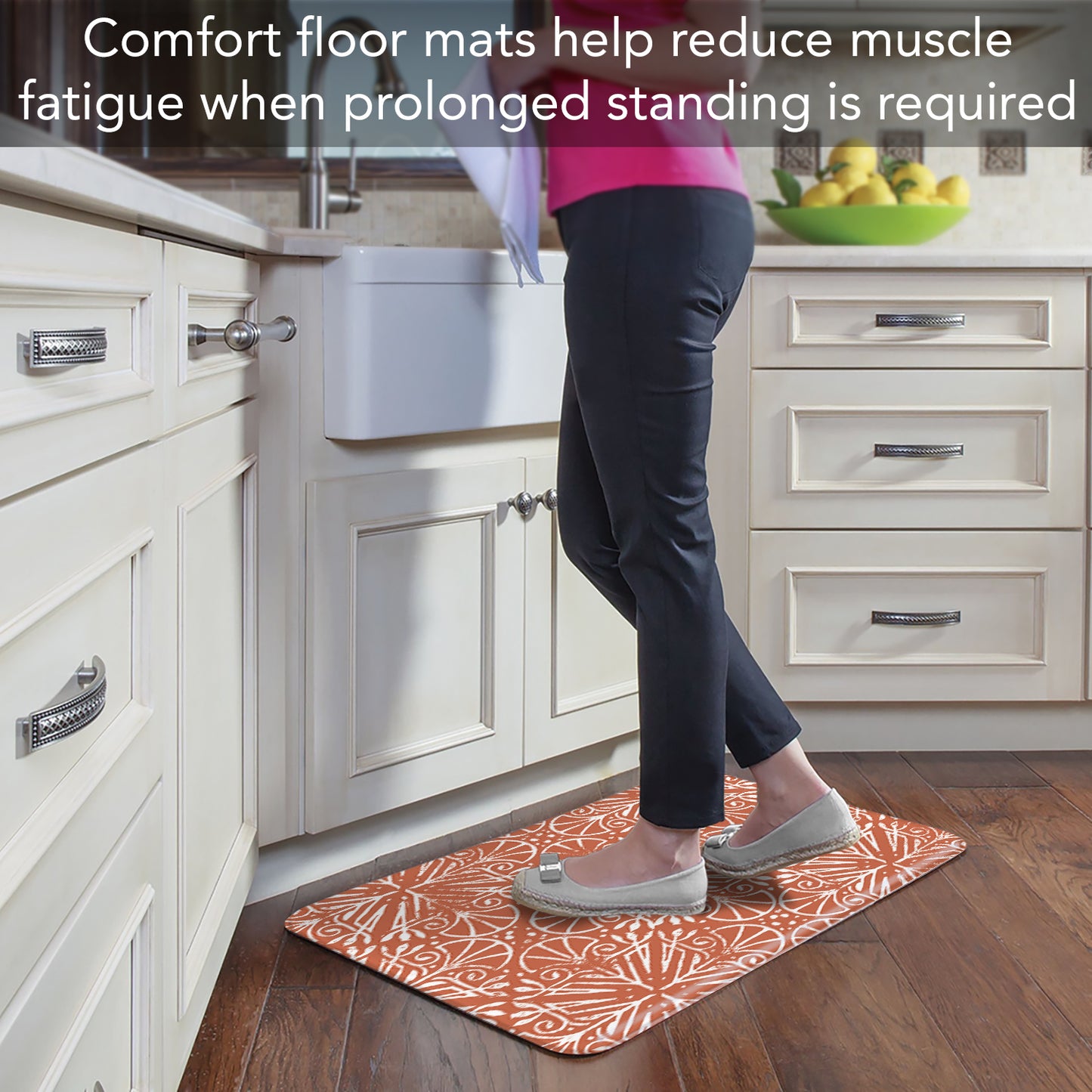 CounterArt Mohave 30” x 20” Decorative Vinyl Comfort Floor Mat Manufactured in The USA, Waterproof, Reduces Muscle Fatigue, Easy to Clean