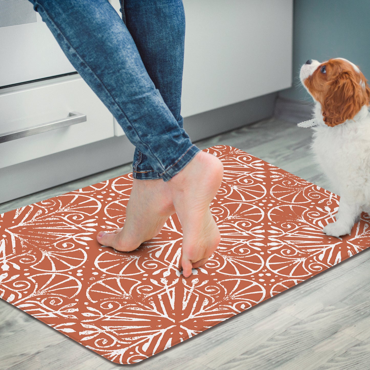 CounterArt Mohave 30” x 20” Decorative Vinyl Comfort Floor Mat Manufactured in The USA, Waterproof, Reduces Muscle Fatigue, Easy to Clean