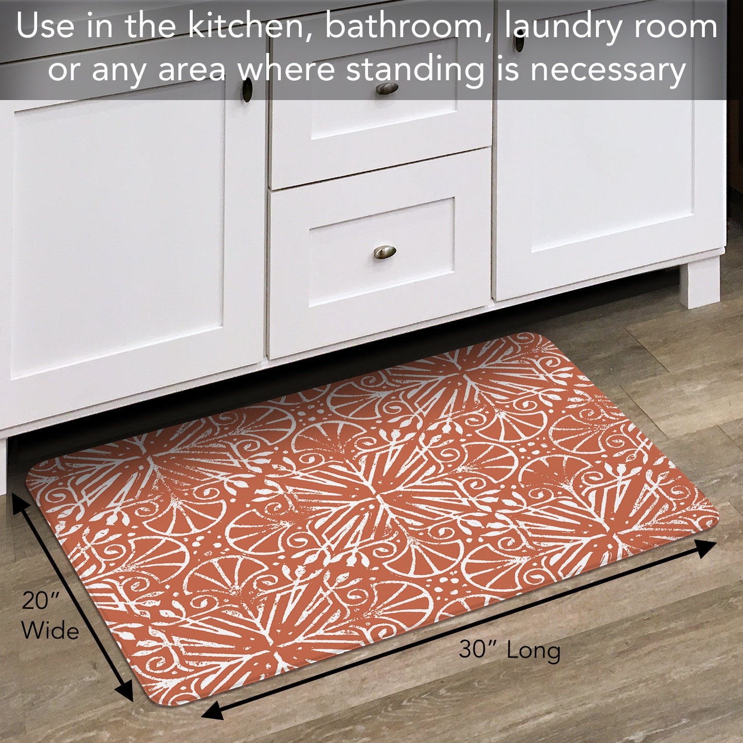 CounterArt Mohave 30” x 20” Decorative Vinyl Comfort Floor Mat Manufactured in The USA, Waterproof, Reduces Muscle Fatigue, Easy to Clean