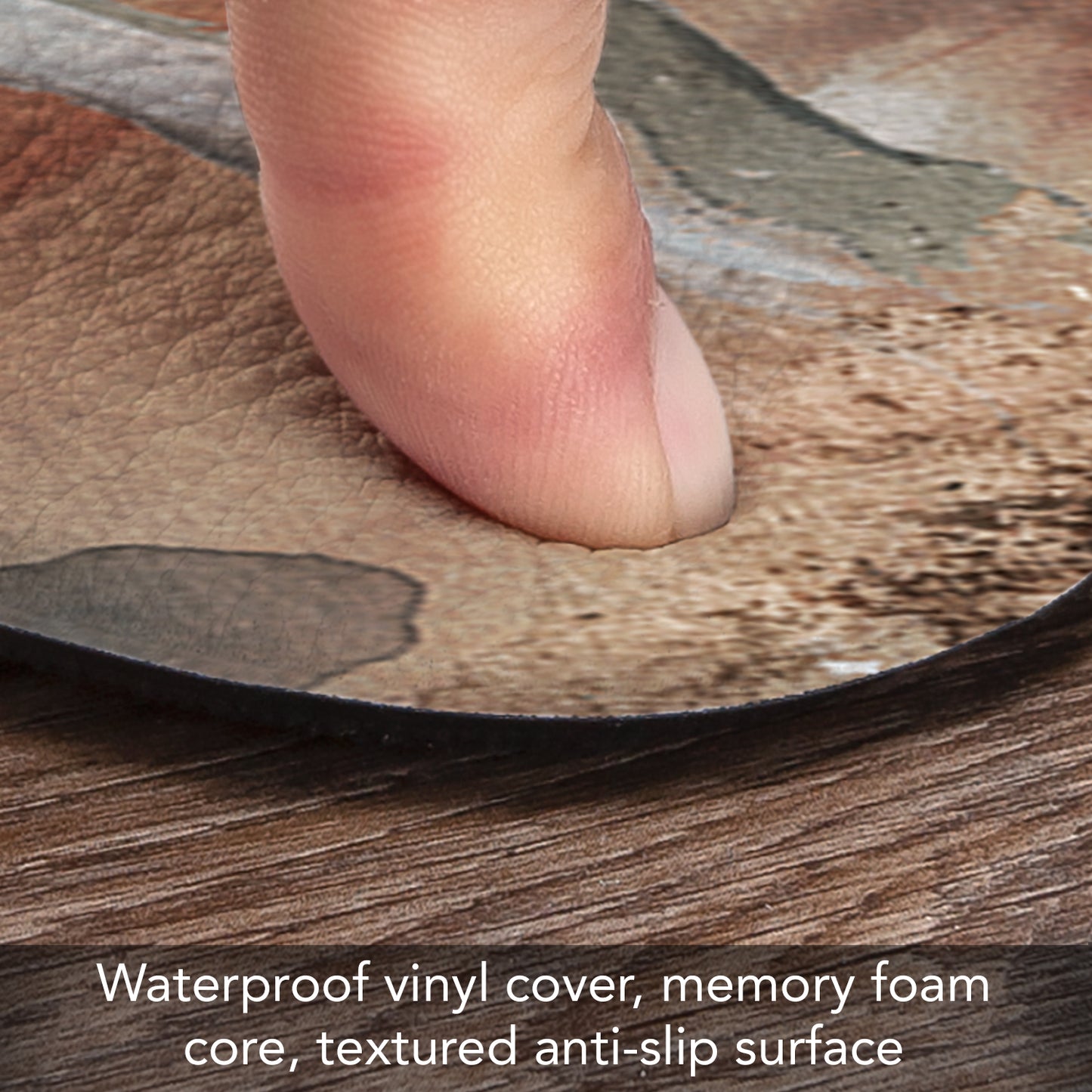Highland Home Southwest Horses 30” x 20” Decorative Vinyl Comfort Floor Mat Manufactured in The USA, Waterproof, Easy to Clean