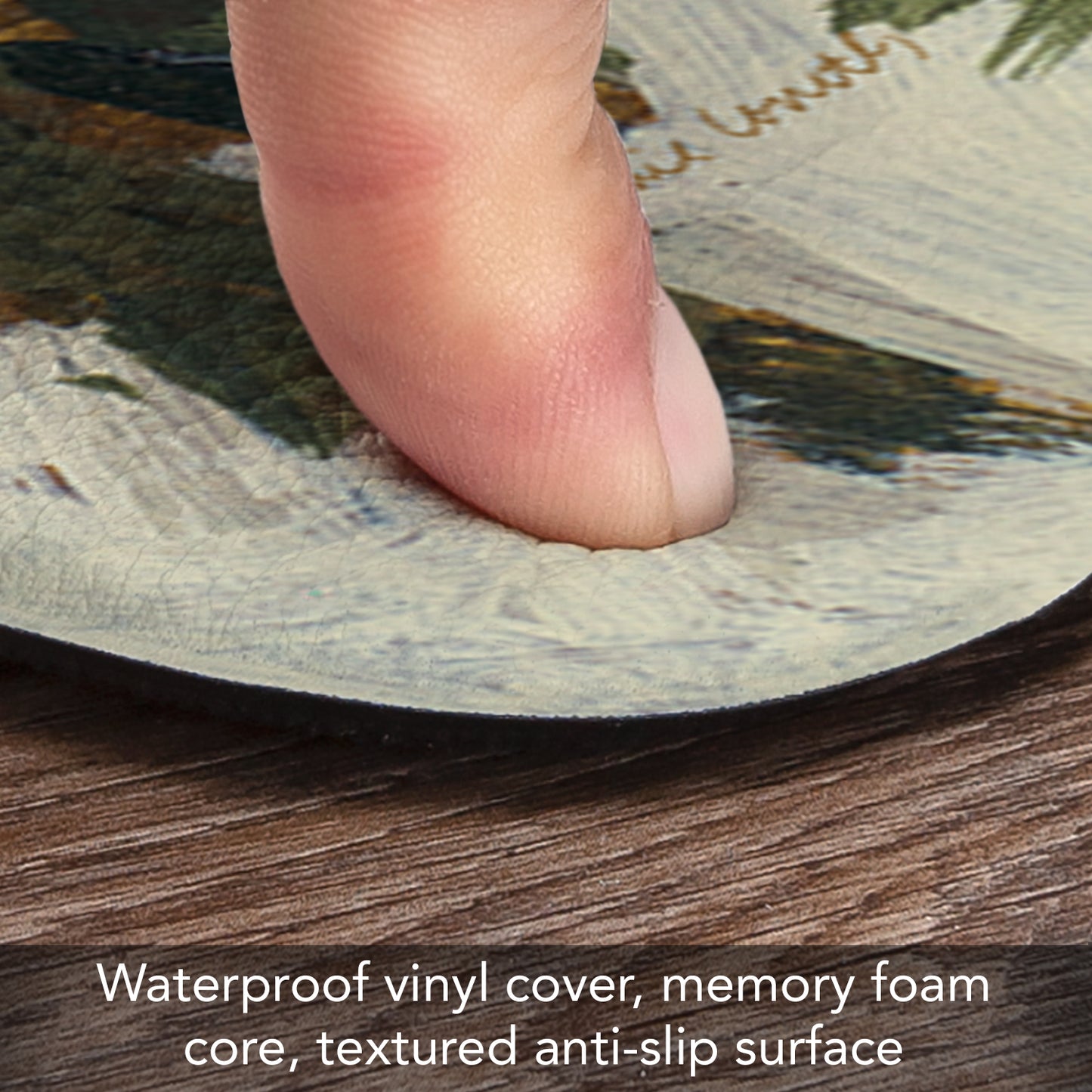 Highland Home Holiday House 30” x 20” Decorative Vinyl Comfort Floor Mat Manufactured in The USA, Waterproof, Easy to Clean