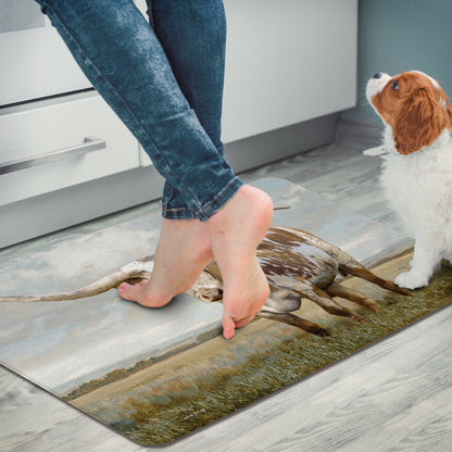 Highland Home Longhorn 30” x 20” Decorative Vinyl Comfort Floor Mat Manufactured in The USA, Waterproof, Easy to Clean