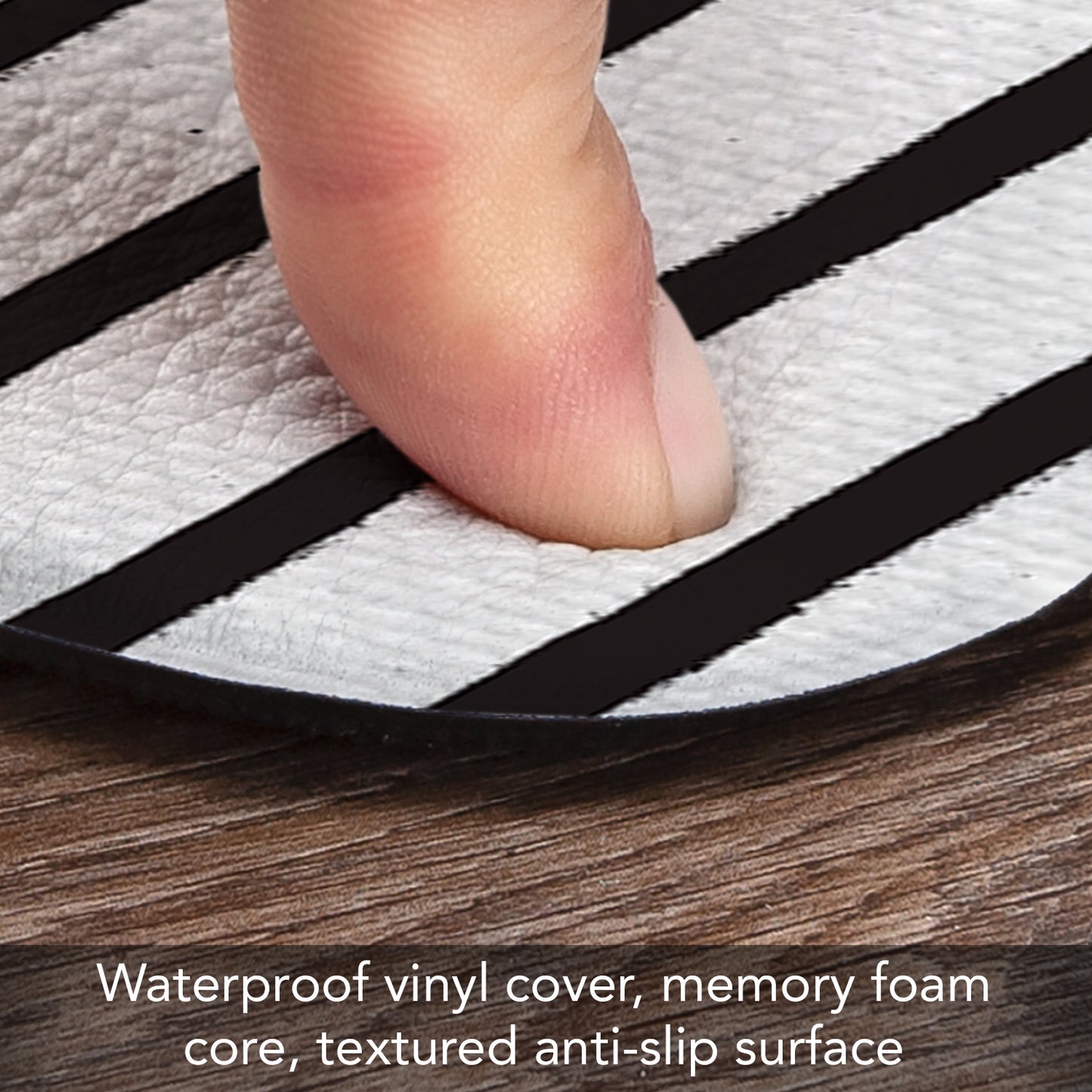 Highland Home Sweet Home 30” x 20” Decorative Vinyl Comfort Floor Mat Manufactured in The USA, Waterproof, Easy to Clean