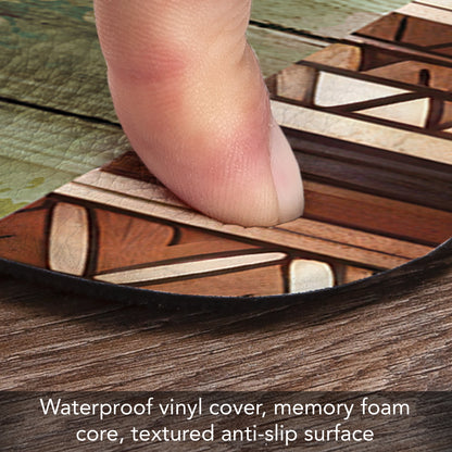 Highland Home Cabin Welcome 30” x 20” Decorative Vinyl Comfort Floor Mat Manufactured in The USA, Waterproof, Easy to Clean