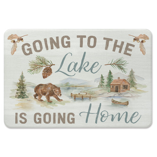Rustic Lake 30” x 20” Decorative Vinyl Comfort Floor Mat Manufactured in the USA