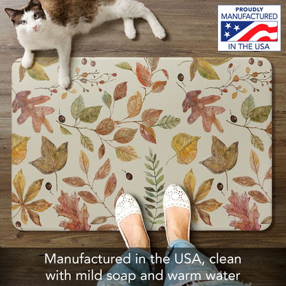 Autumn Memories 30” x 20” Decorative Vinyl Comfort Floor Mat Manufactured in the USA
