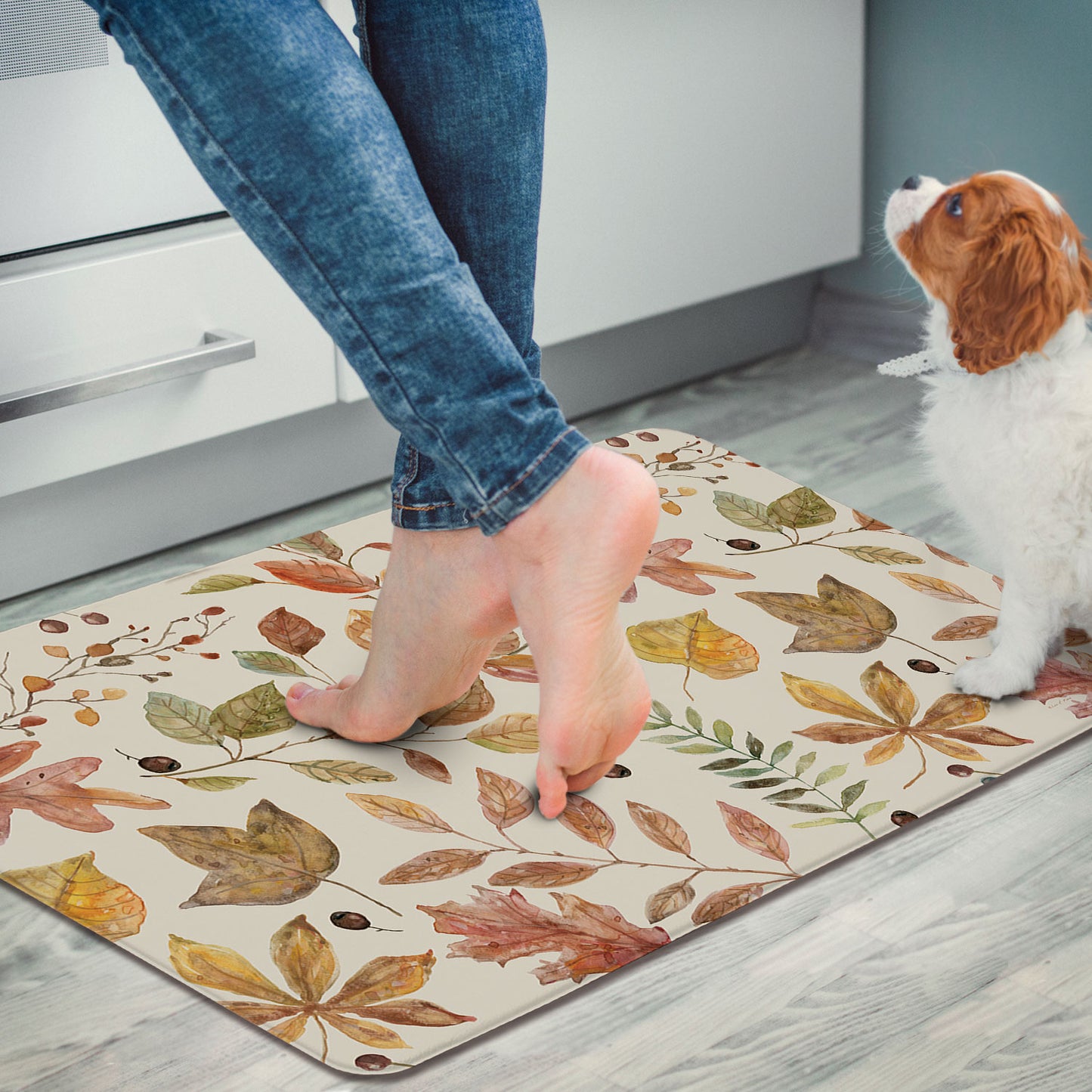 Autumn Memories 30” x 20” Decorative Vinyl Comfort Floor Mat Manufactured in the USA